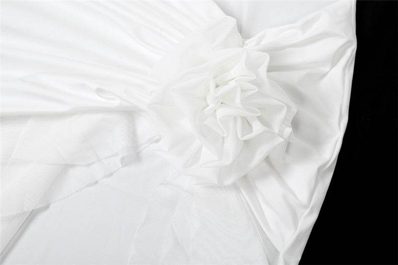 Halter Backless Slim Fit Solid Color Ruffles Dress - REBECATHELABEL