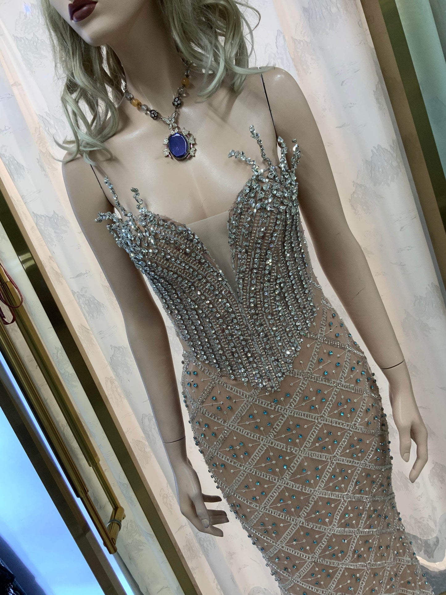 Lala rhinestone dress - REBECATHELABEL