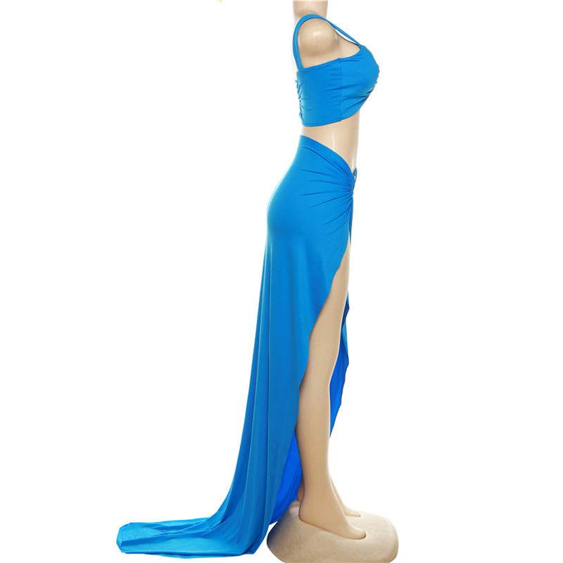 Cropped Tank Top High Waist Hip Bag Skirt Set - REBECATHELABEL