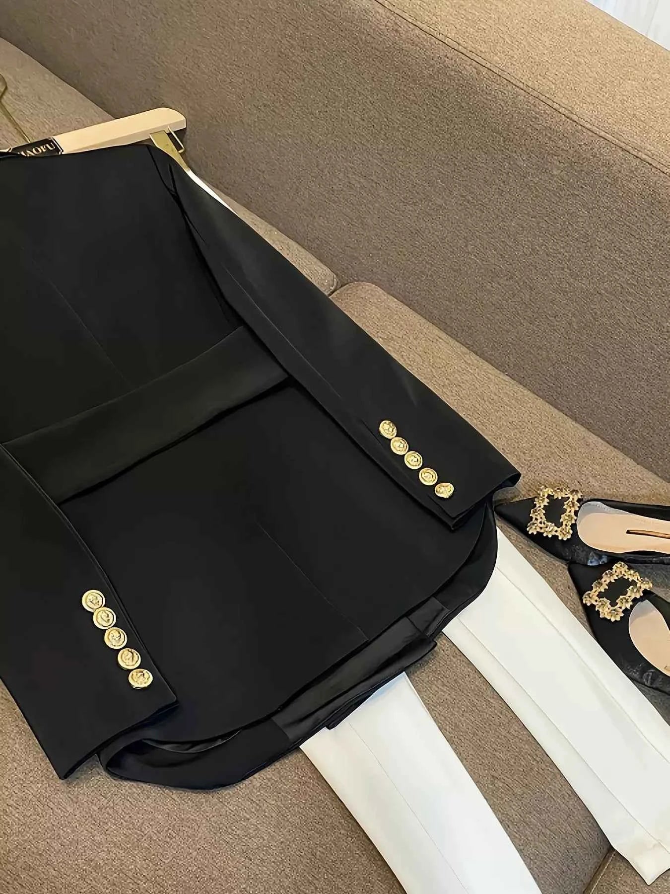 Double-Breasted Slim Fit Blazer