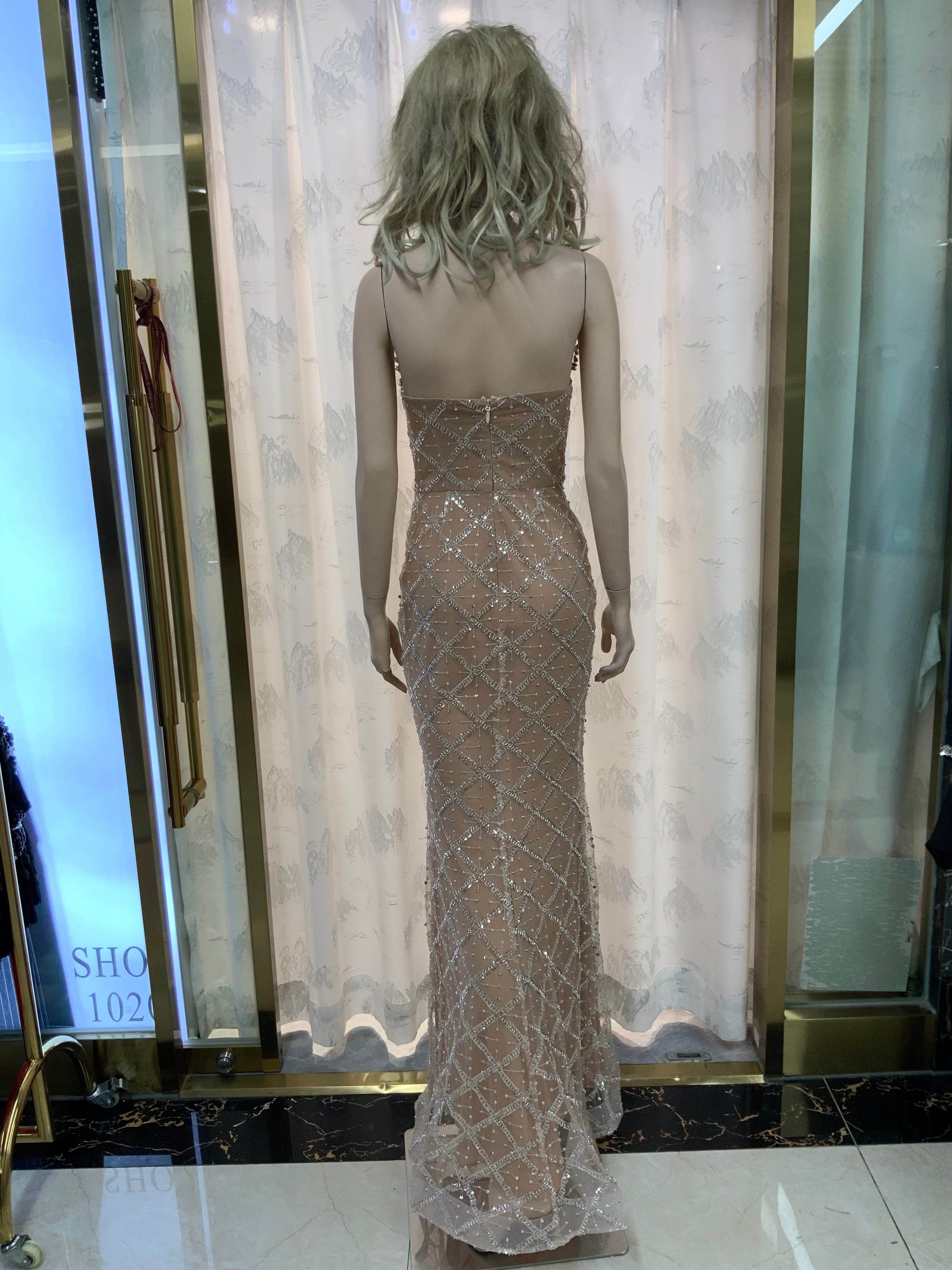 Lala rhinestone dress - REBECATHELABEL