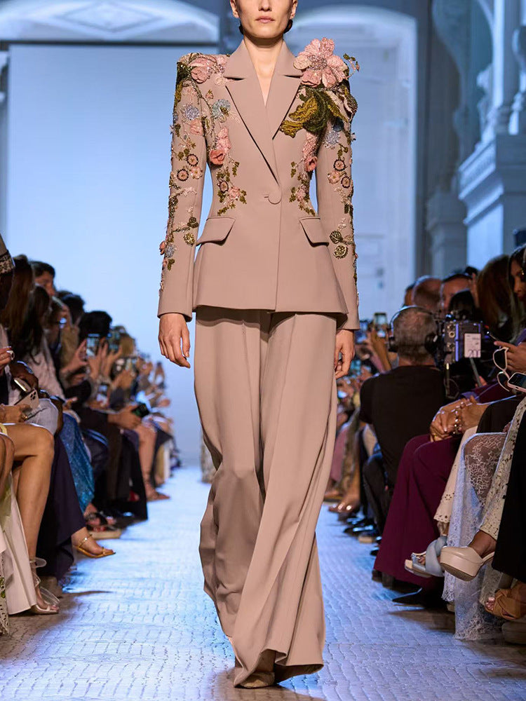 2 Pieces Blazer+Loose Pants