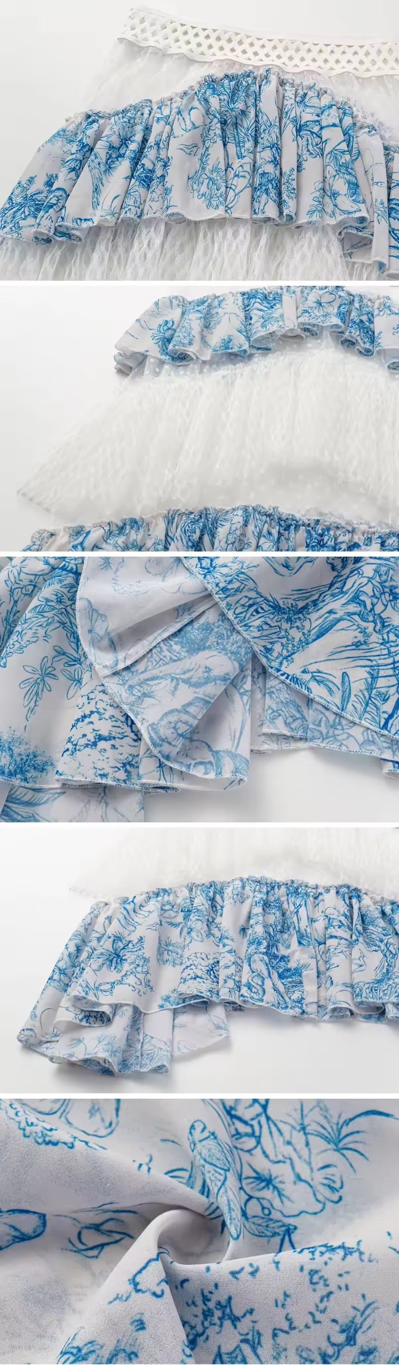 Ruy Print Net Yarn Splicing Bikini