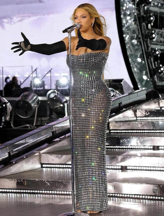 Sleeveless Diamond Maxi dress - REBECATHELABEL