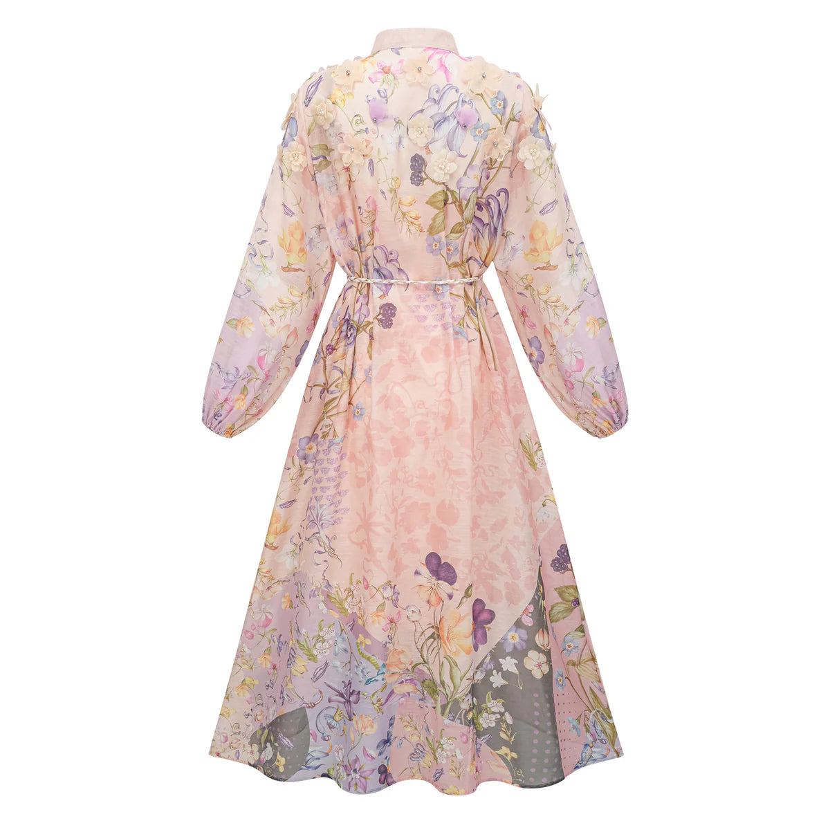 Pink Floral Print Maxi Dress