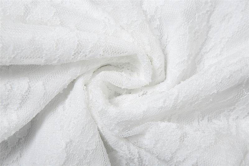 Lace Halter Pure Want Hollow Out Cutout out Split Sexy Dress - REBECATHELABEL