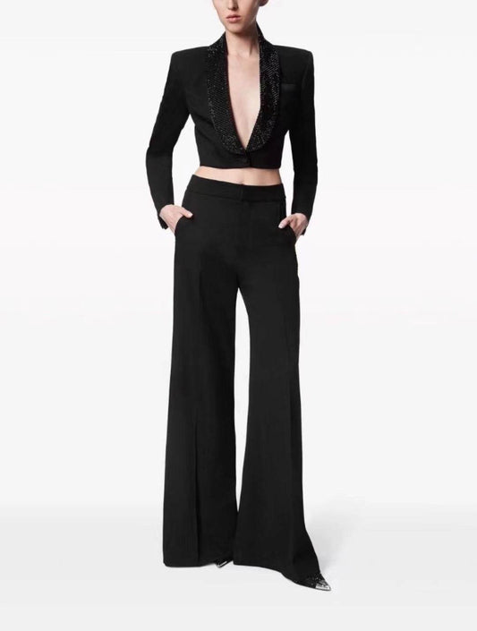 Lorah wide leg pant set - REBECATHELABEL