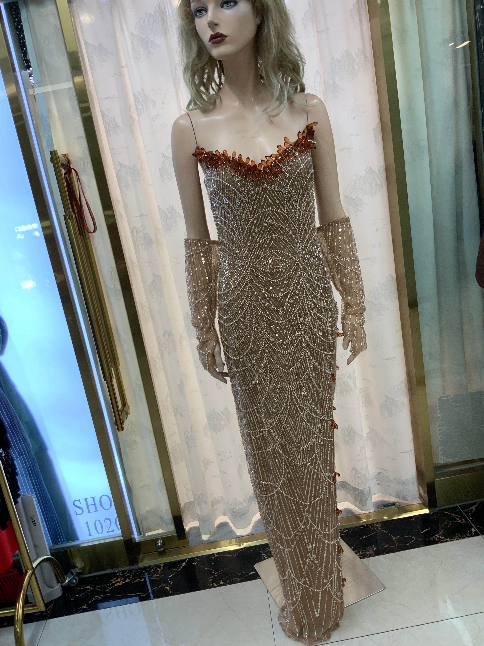 Tasha with gloves maxi dress - REBECATHELABEL