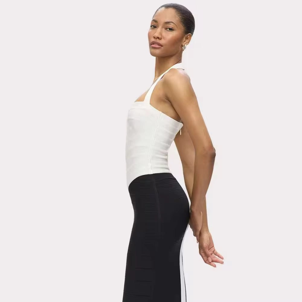 Halter Off the Shoulder Bodycon Long Bandage Dress