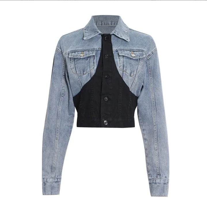 Lacy demin short set - REBECATHELABEL