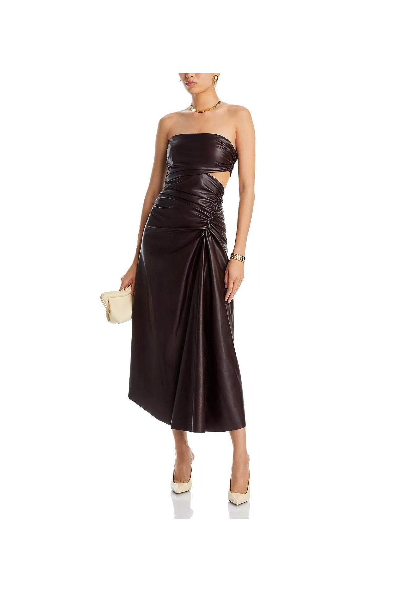 ANDIE DRESS CHOCOLATE PLUM - REBECATHELABEL