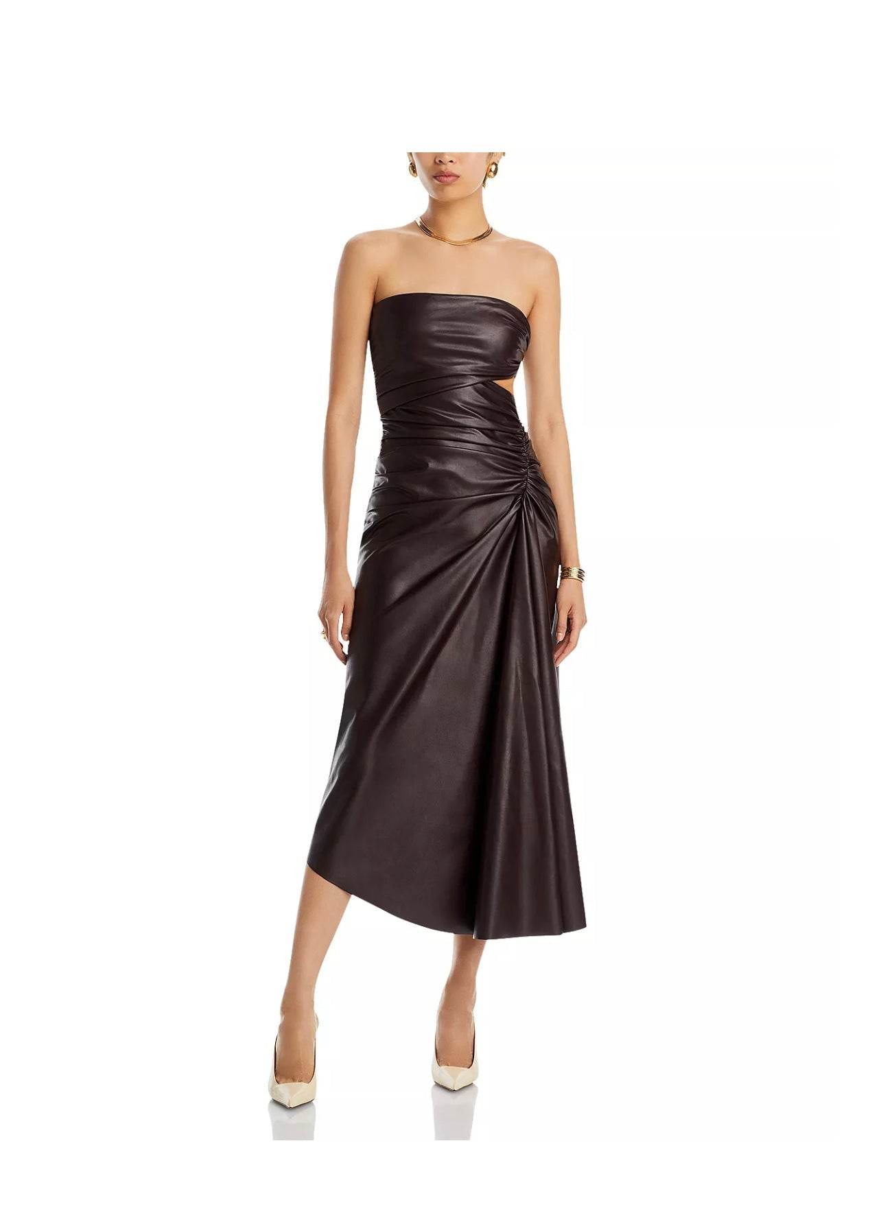 ANDIE DRESS CHOCOLATE PLUM - REBECATHELABEL