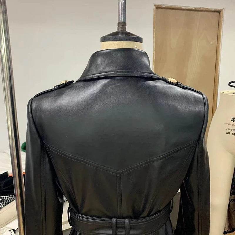 ARLYNN FAUX LEATHER COAT - REBECATHELABEL