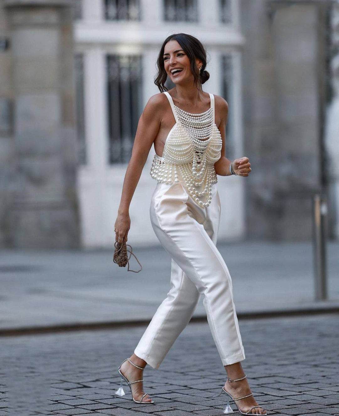 Alaine pearl top - REBECATHELABEL