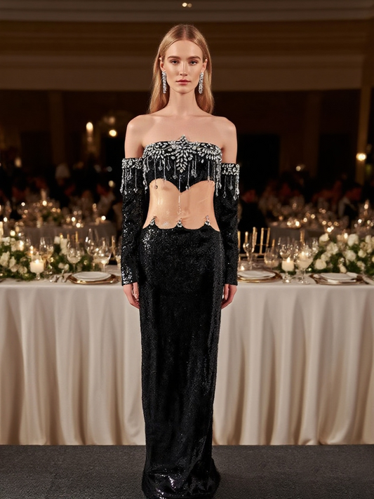 Lala diamond sequin dress