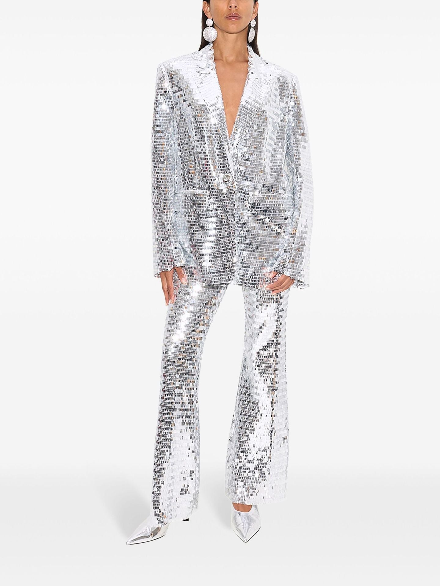 Milan silver pant set