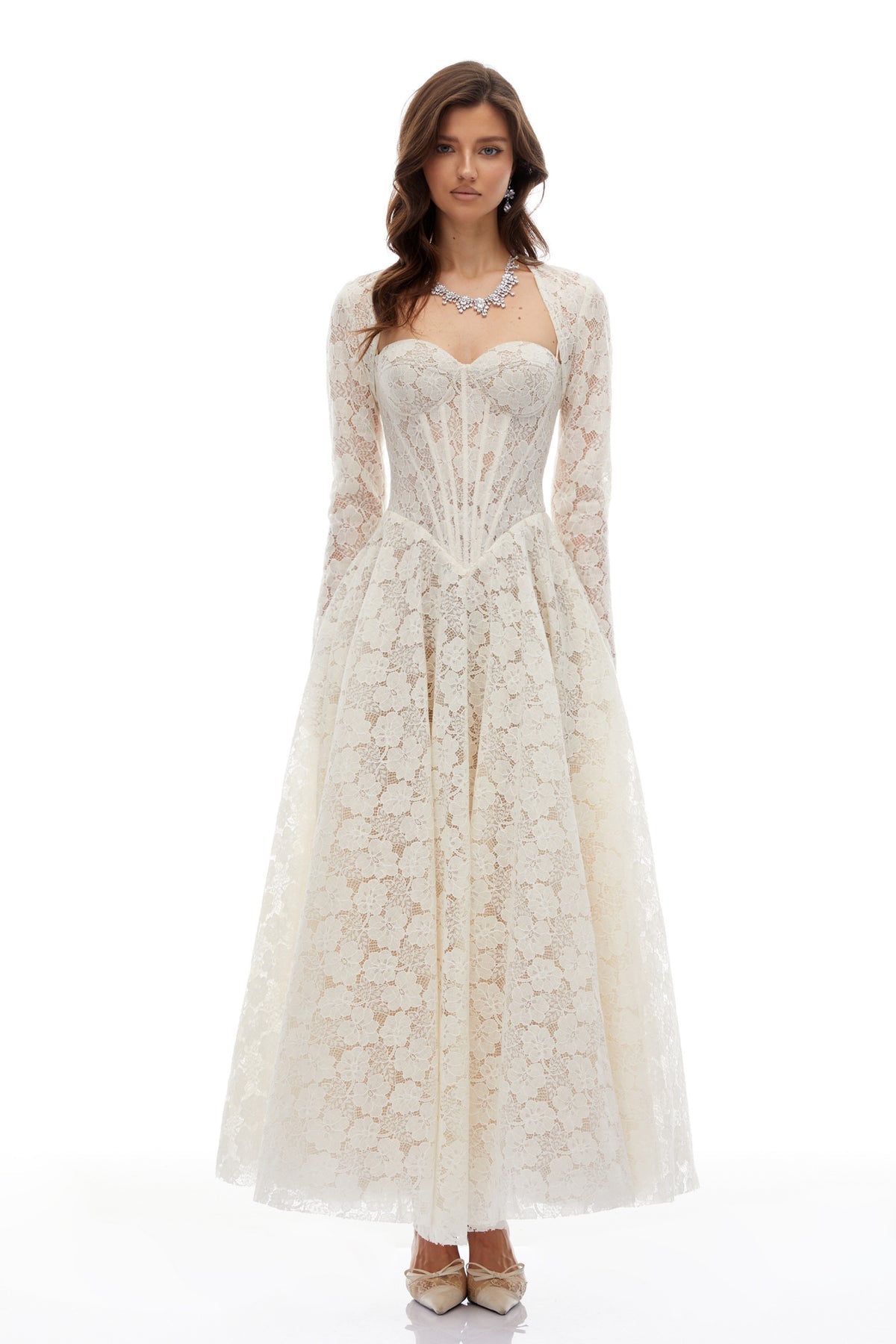 Lace Corset Maxi Gown