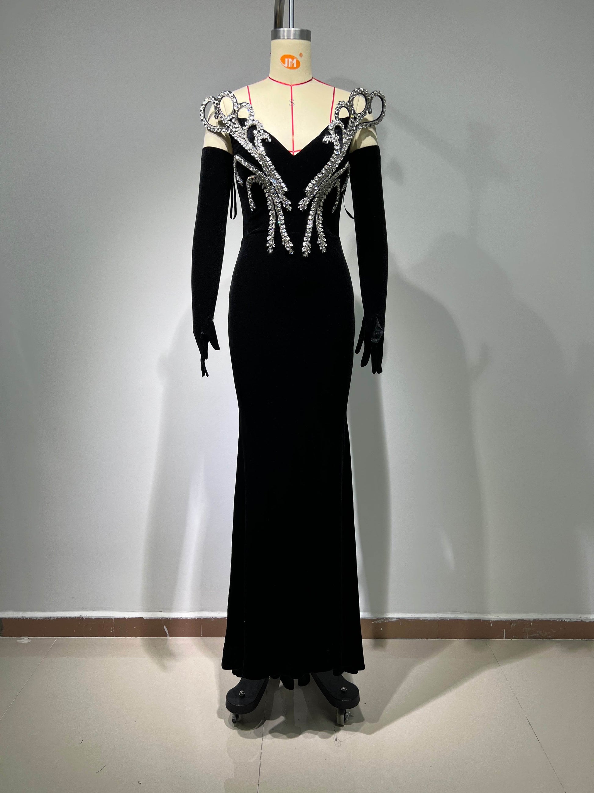 Olay floor length midi glove dress - REBECATHELABEL