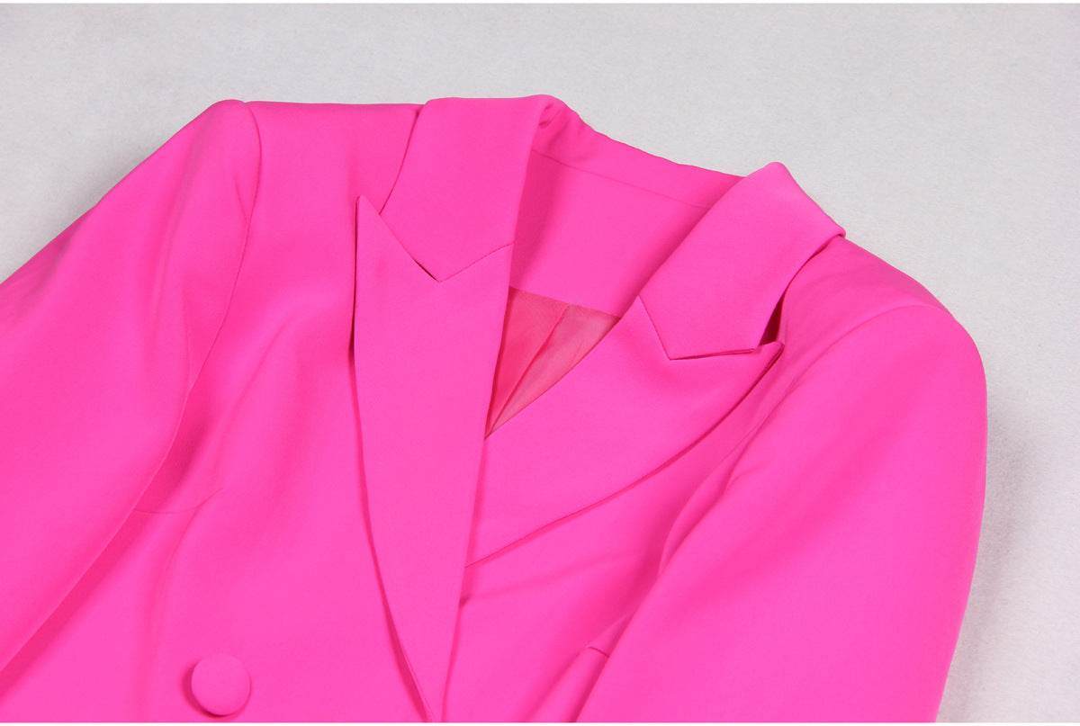 High Ostrich Feather Long Sleeve Slim Fit set - REBECATHELABEL