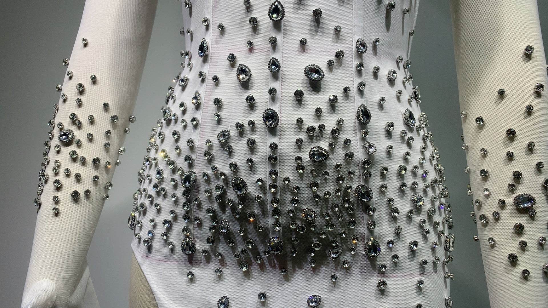 Nana diamond white dress - REBECATHELABEL