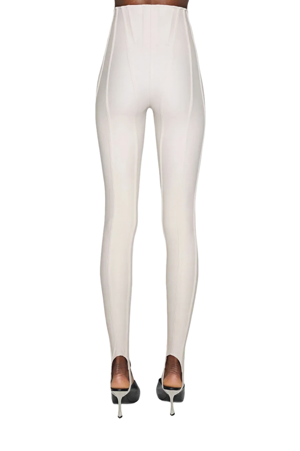 White Decorative Stitching Leggings