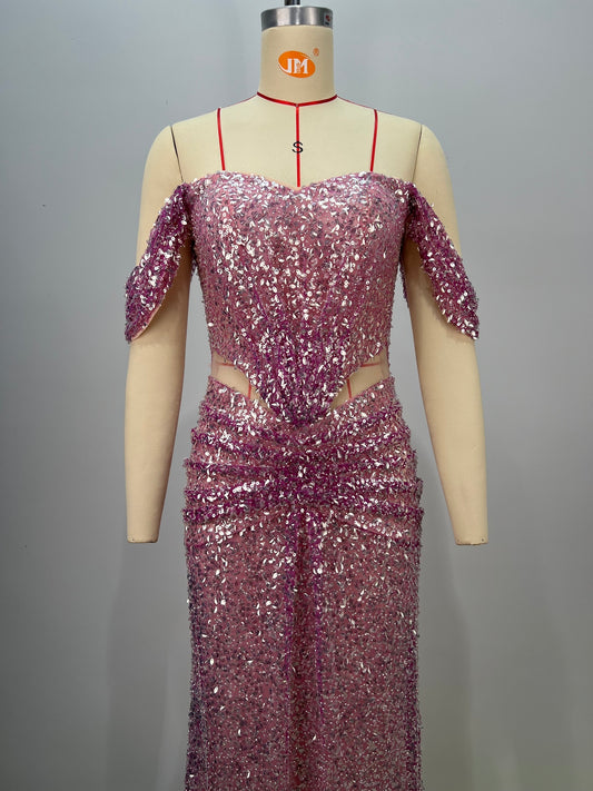 Strapless Off the Shoulder Evening Party dress