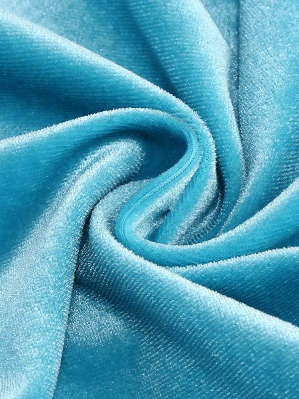 Open Collar Applique Twisted Tassel Long Dress