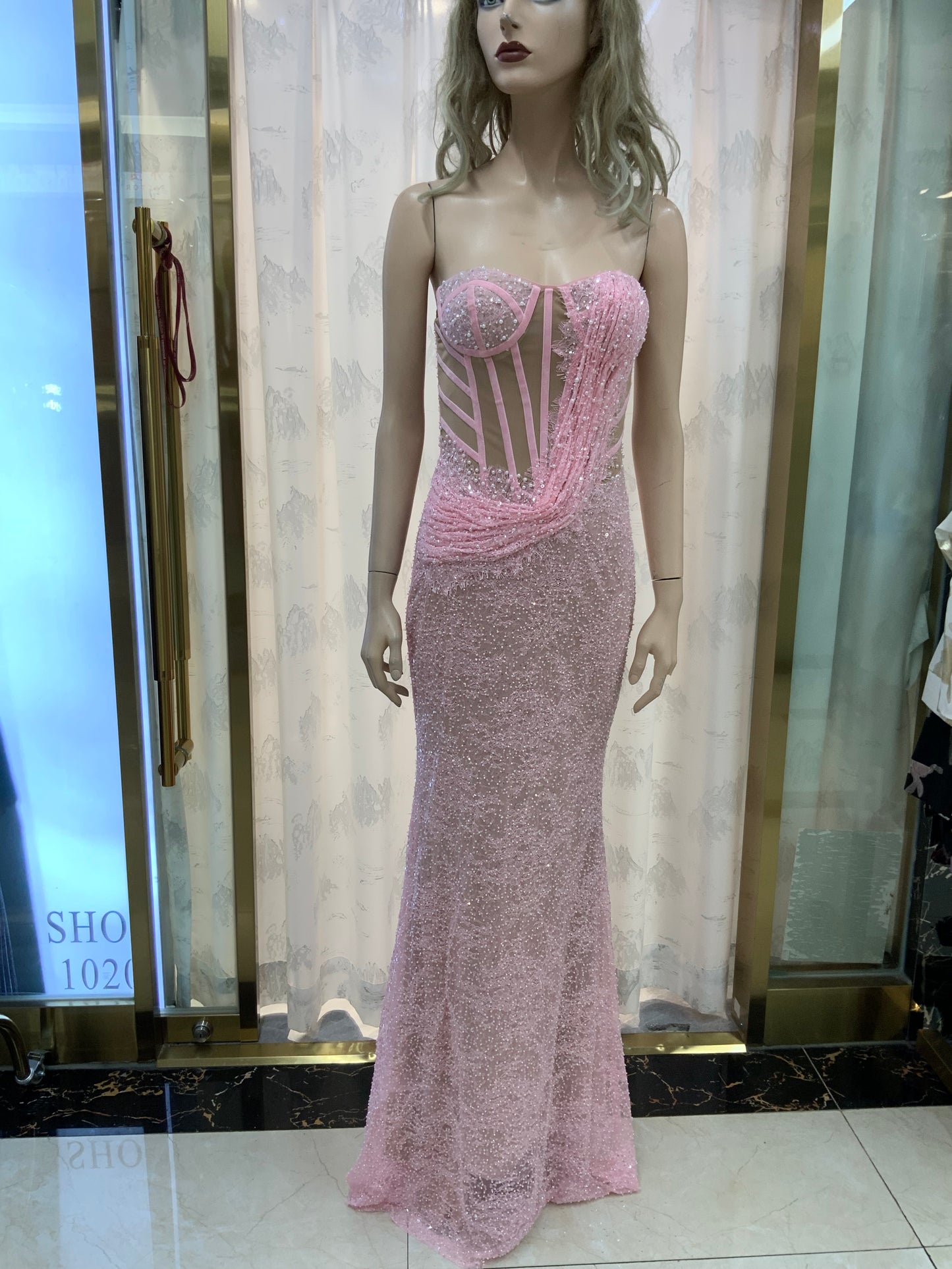 Rebecca pink maxi dress