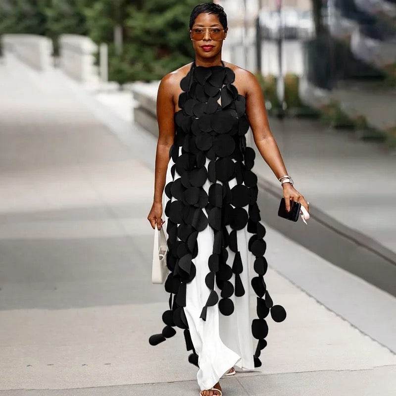 Backless Circle Cutout Fringe Top - REBECATHELABEL