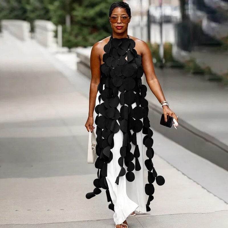 Backless Circle Cutout Fringe Top - REBECATHELABEL