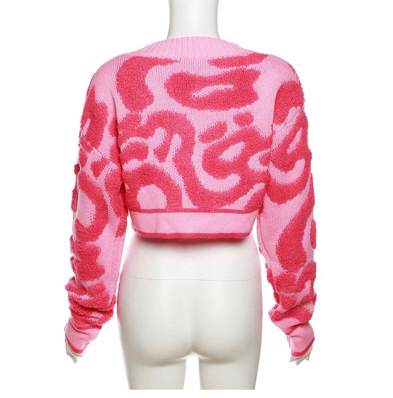 Bare Midriff Sweet Knitted Cardigan - REBECATHELABEL