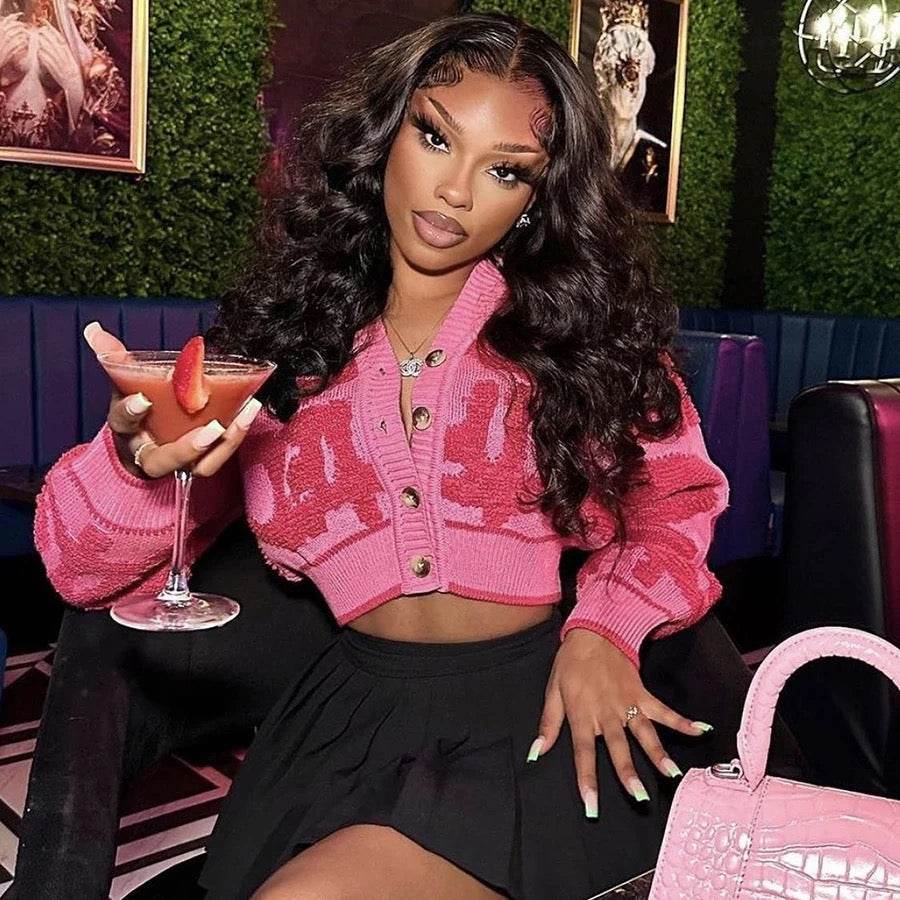 Bare Midriff Sweet Knitted Cardigan - REBECATHELABEL