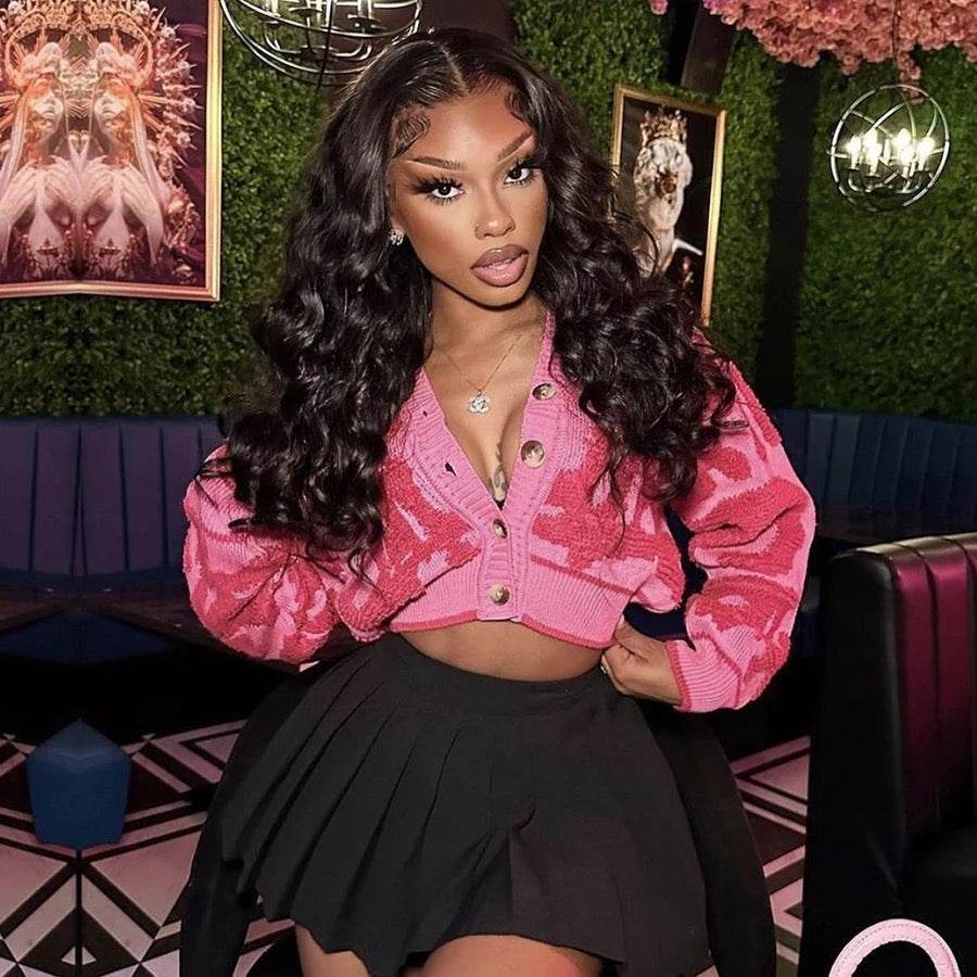 Bare Midriff Sweet Knitted Cardigan - REBECATHELABEL