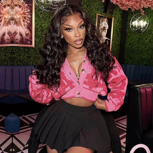 Bare Midriff Sweet Knitted Cardigan - REBECATHELABEL