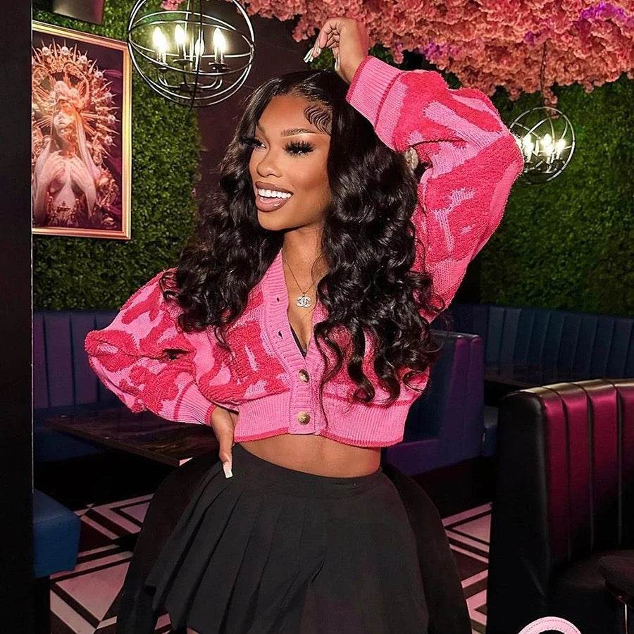 Bare Midriff Sweet Knitted Cardigan - REBECATHELABEL