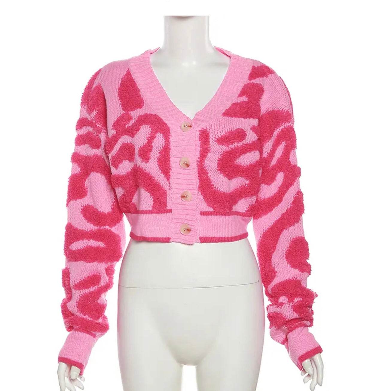 Bare Midriff Sweet Knitted Cardigan - REBECATHELABEL