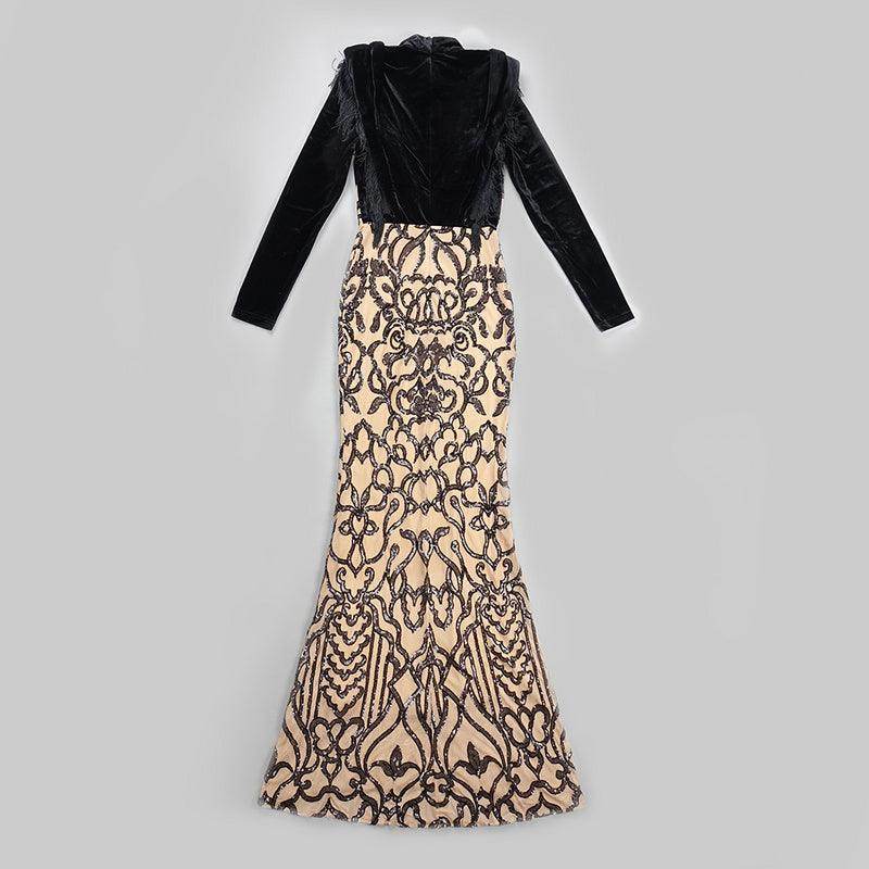 Black Luxury Elegant Mermaid Prom Dress - REBECATHELABEL