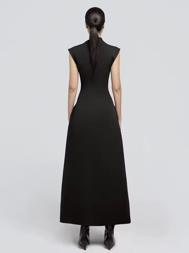 Sleeveless High Waist Temperament Long Dress