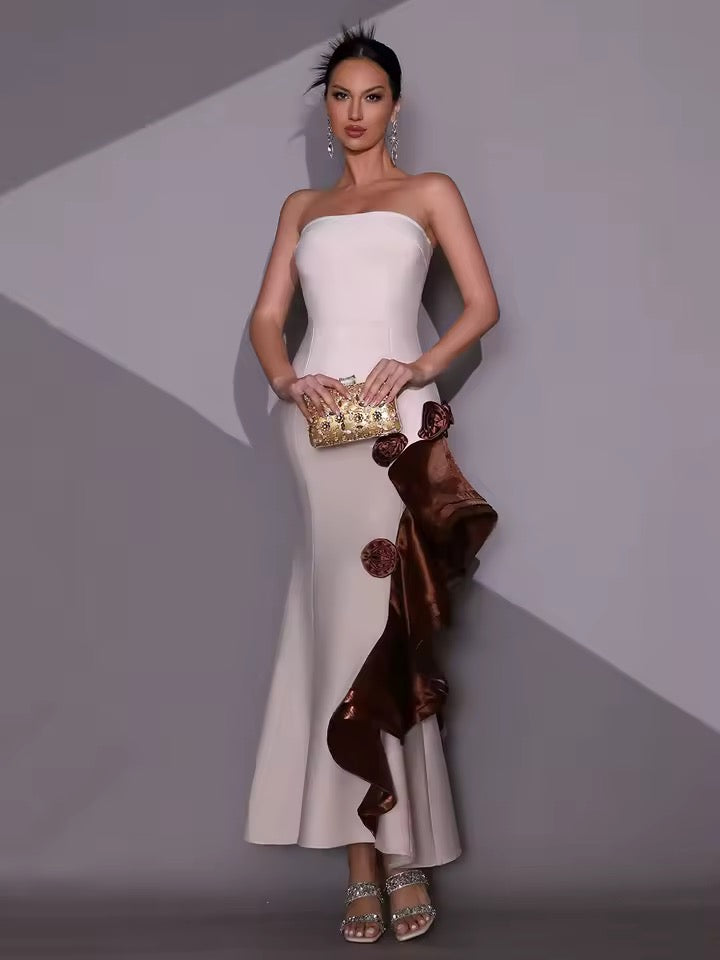 Strapless Patchwork Flower Bandage