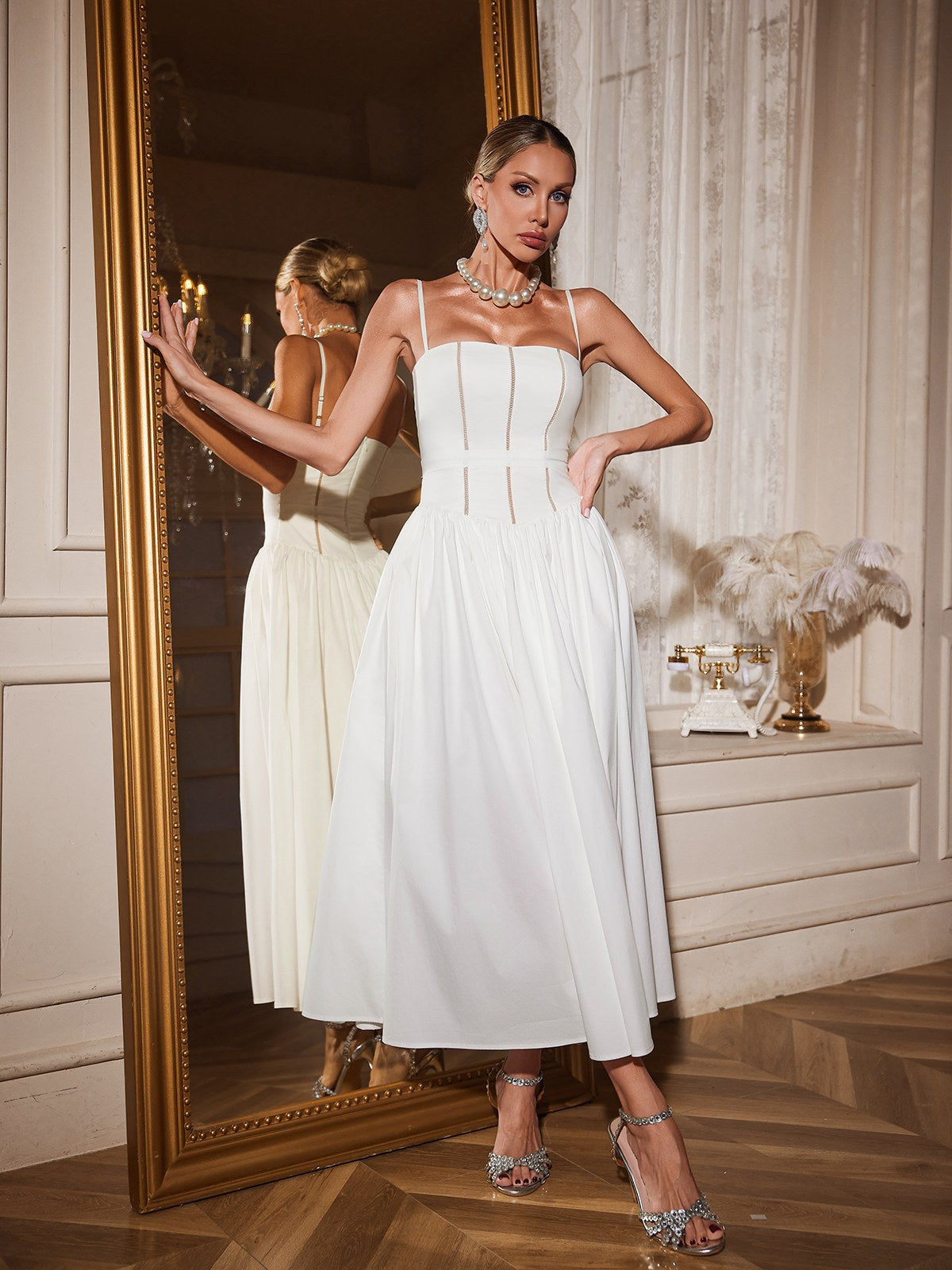 Spaghetti Midi Dress