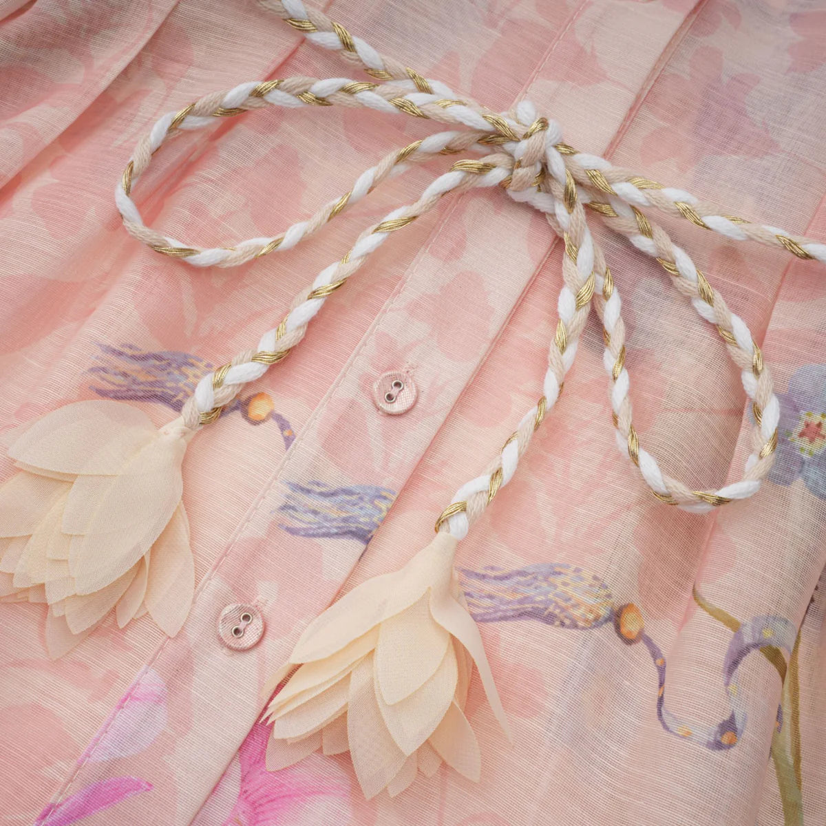 Pink Floral Print Maxi Dress