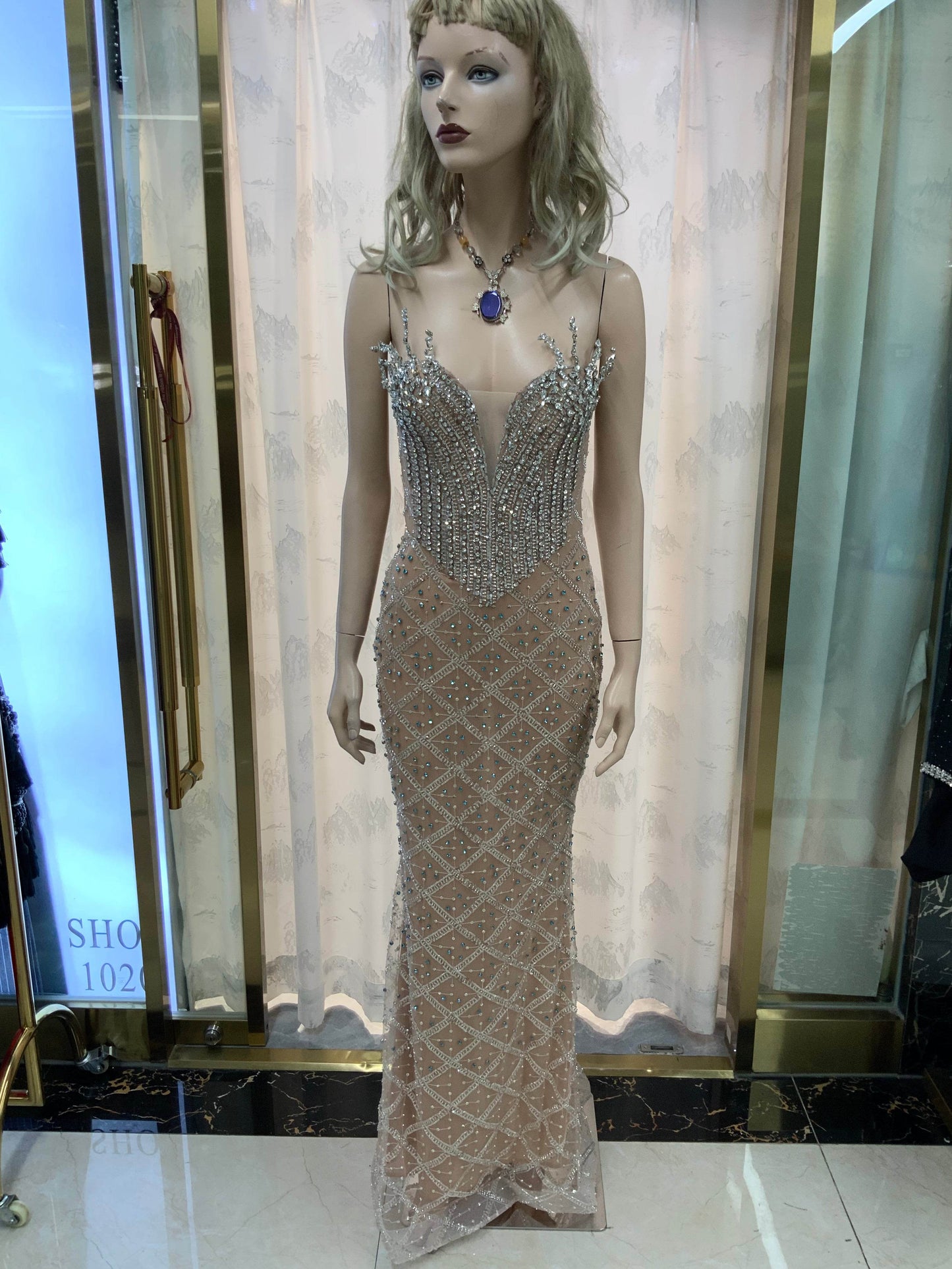 Lala rhinestone dress - REBECATHELABEL