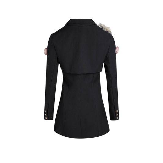 Rebecca flower black blazer - REBECATHELABEL