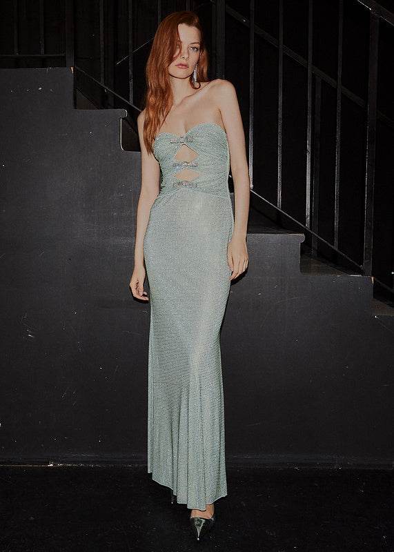 Milan rhinestones dress - REBECATHELABEL