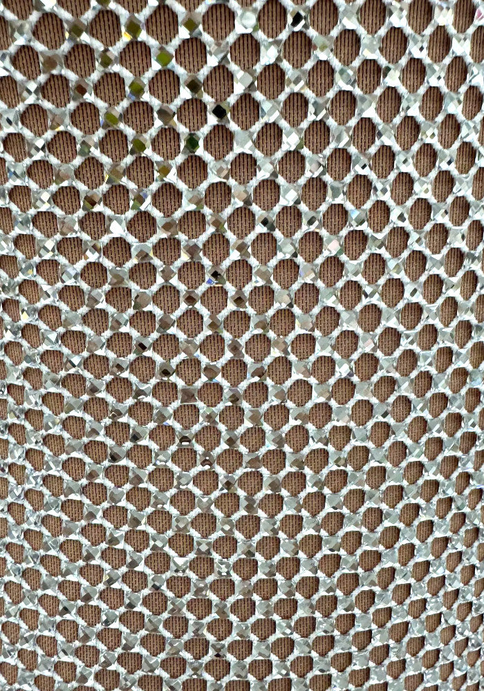 Embellished Backless Dress Silver