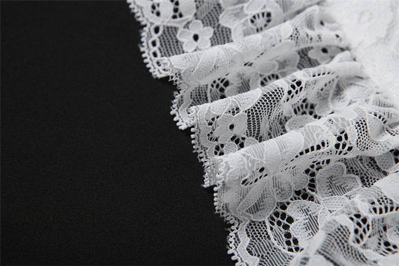 Lace Halter Pure Want Hollow Out Cutout out Split Sexy Dress - REBECATHELABEL