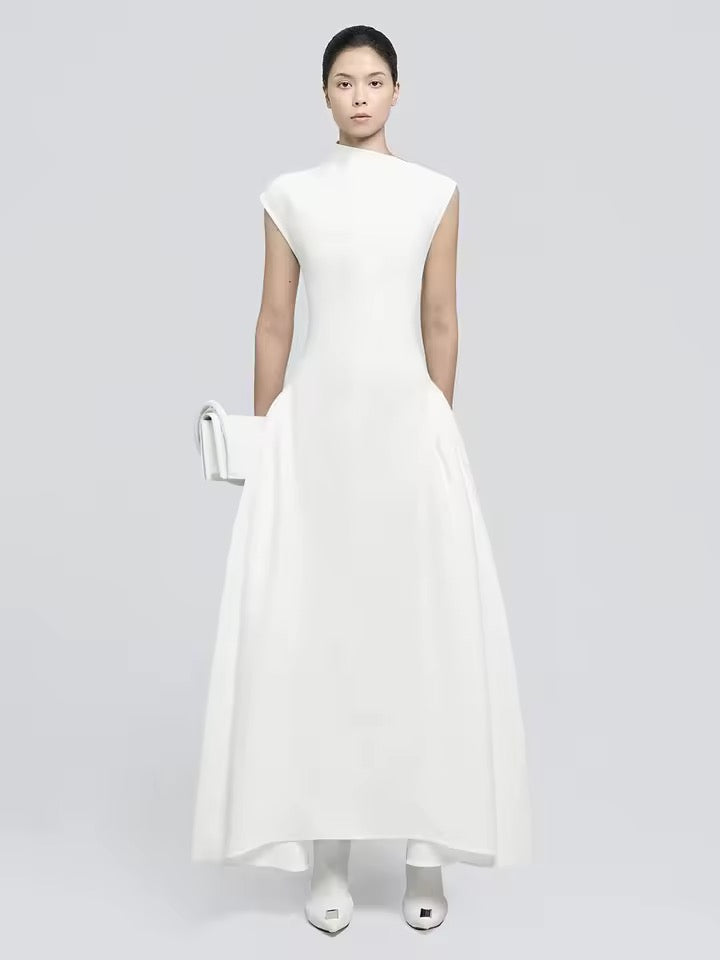 Sleeveless High Waist Temperament Long Dress