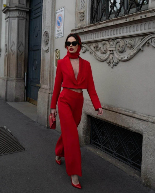 LOLO RED TWO PIECE SET - REBECATHELABEL