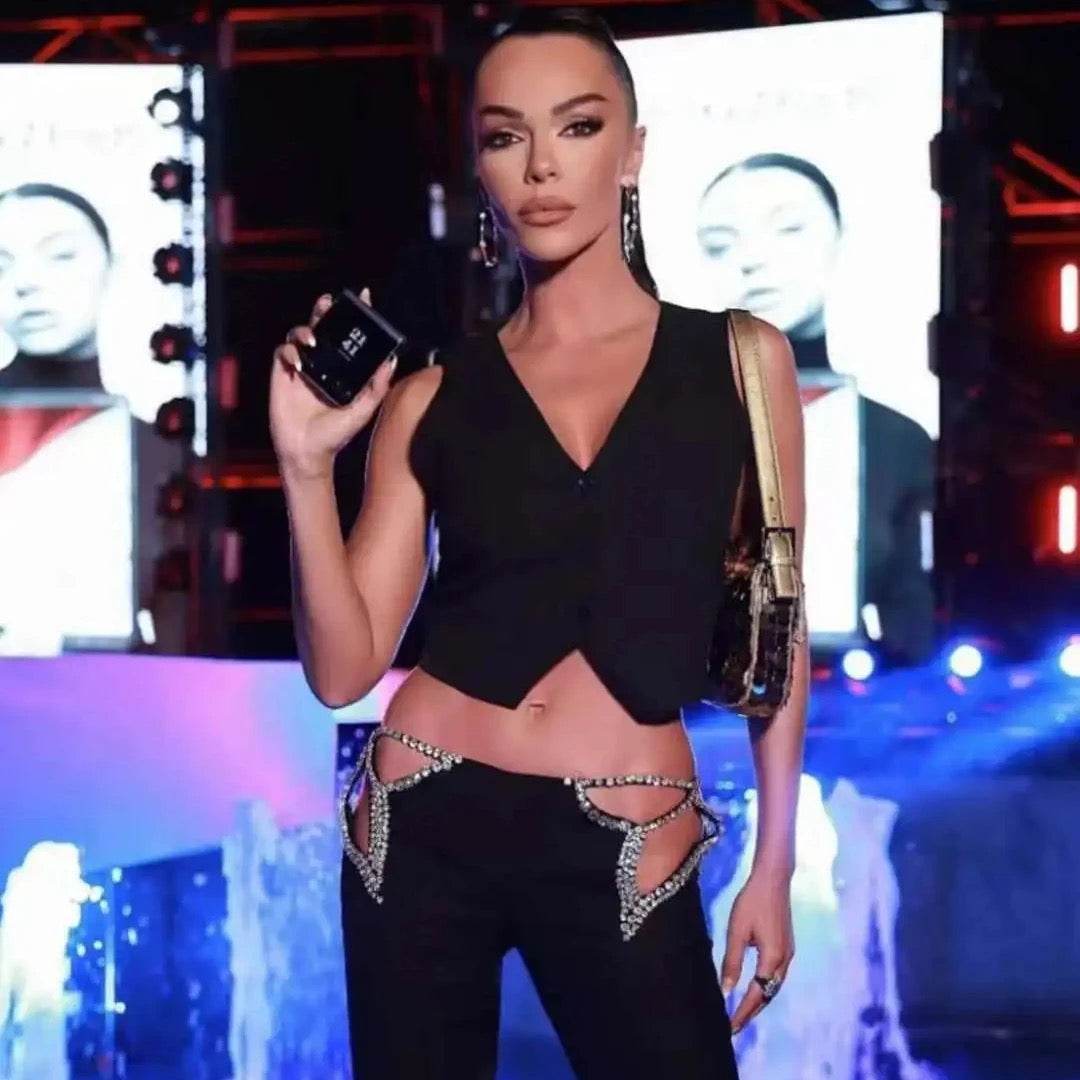 Camille rhinestone pant set - REBECATHELABEL