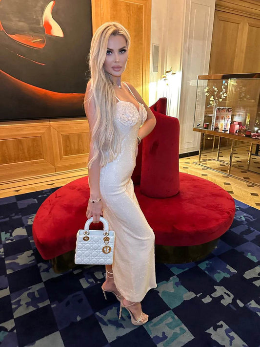 Carmelitta Sequin Maxi Evening Dress - REBECATHELABEL